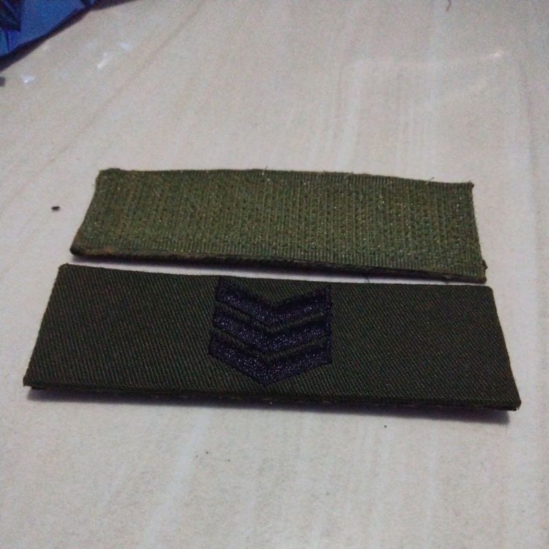 Bordir pangkat topi serka tni