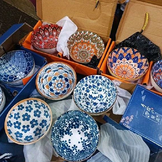 Hampers Mangkok Keramik Premium Motif Bohemian