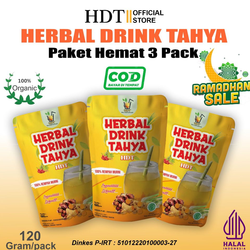 

HDT JSR Herbal Drink Tahya Herbal Awet Sehat original paket 3 Pack