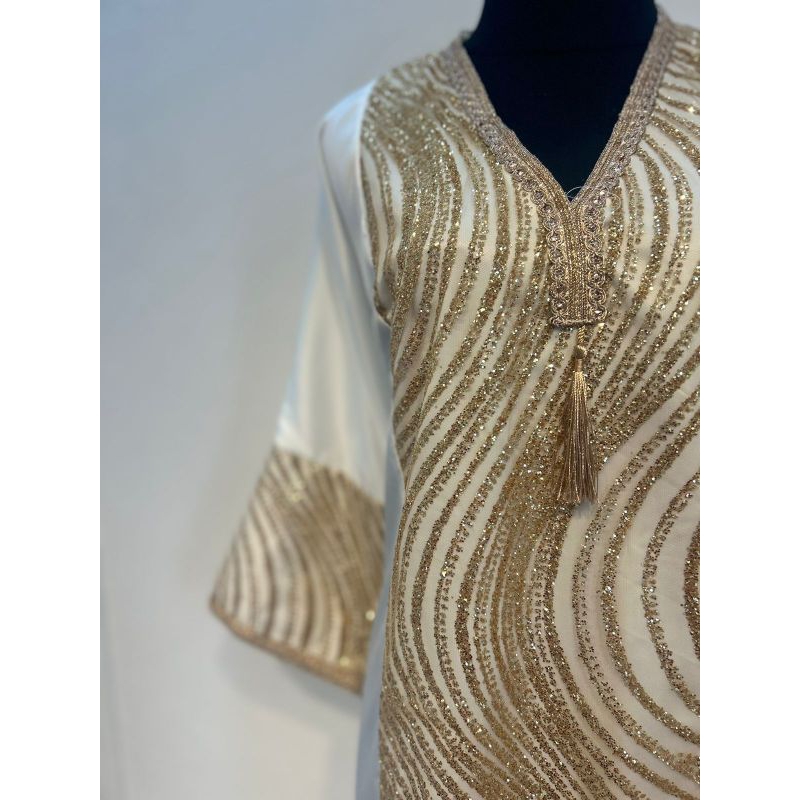 Kaftan Arabian Putih 5 / Kaftan Putih / Abaya Saudi / Gamis Hitam / Dress Hitam / Gamis Arab / Abaya
