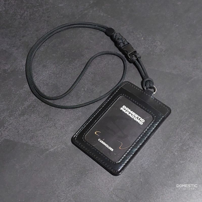 

Lanyard Id card holder 2 slot premium tali paracord 550 4mm strap kalung gantungan kta name tag id