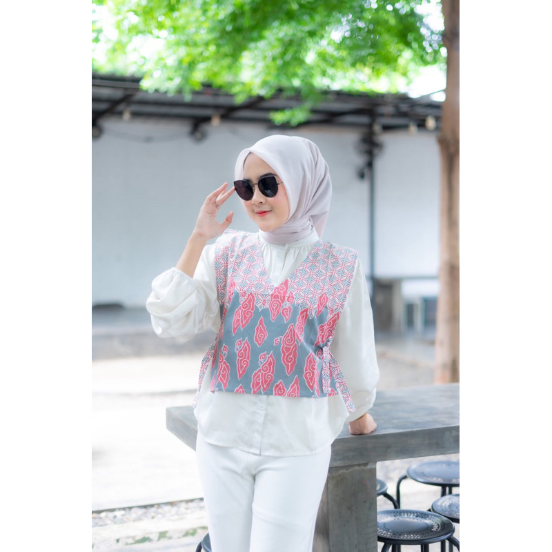 Batik Allana - Outer Batik Vest Rompi Batik Kawung