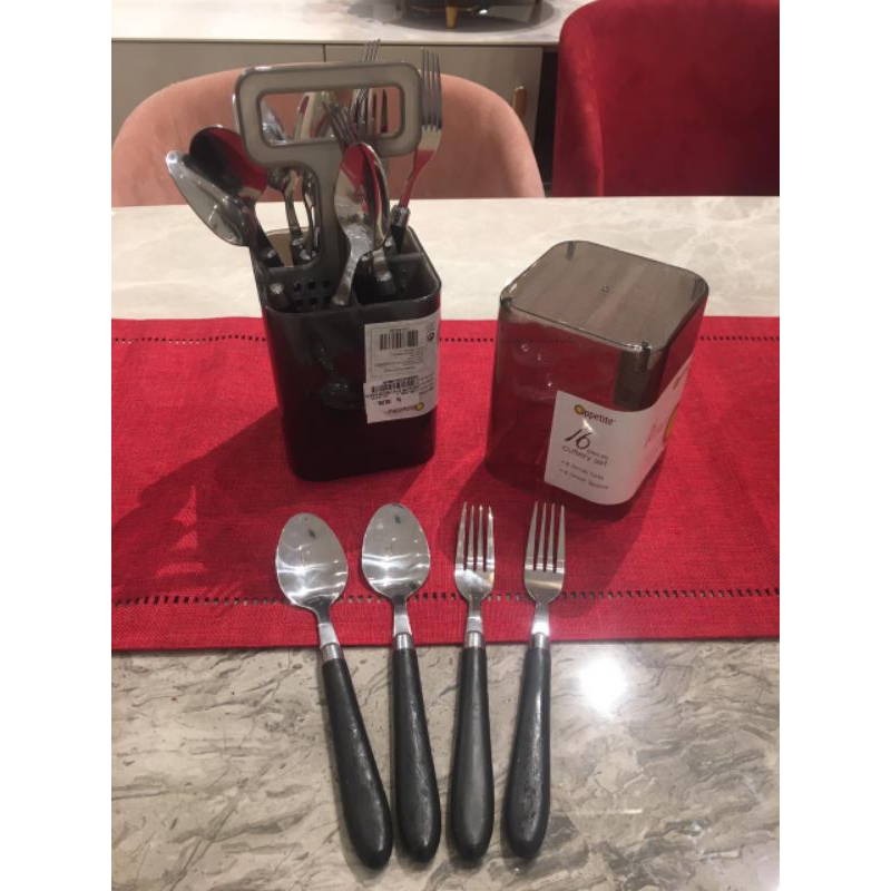 Informa Appetite set 16pcs Hugo alat makan set sendok garpu/set sendok garpu informa dan tempatnya
