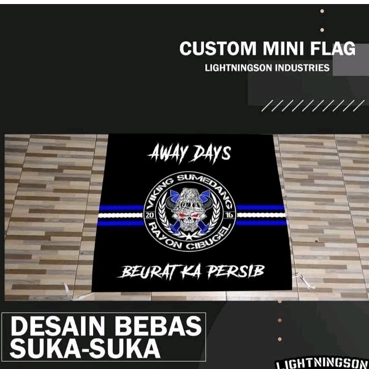 Giant Flag/ Bendera Supporter Custom bahan PELES PERSIB