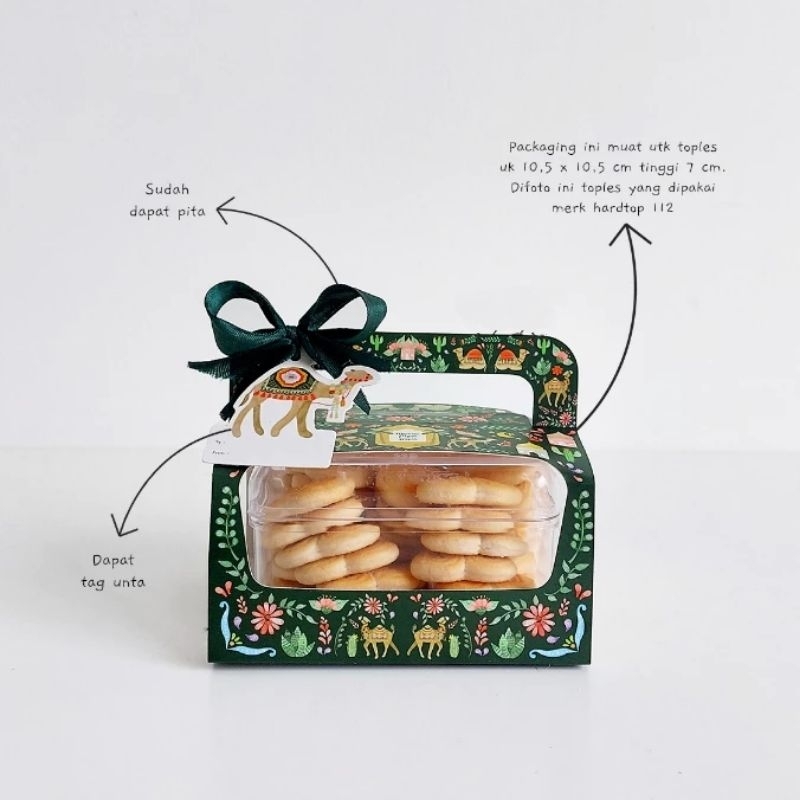 

Box Lebaran Tentengan 1toples Kotak Paperbelt Kue Kering Toples Ht112 Idul Fitri