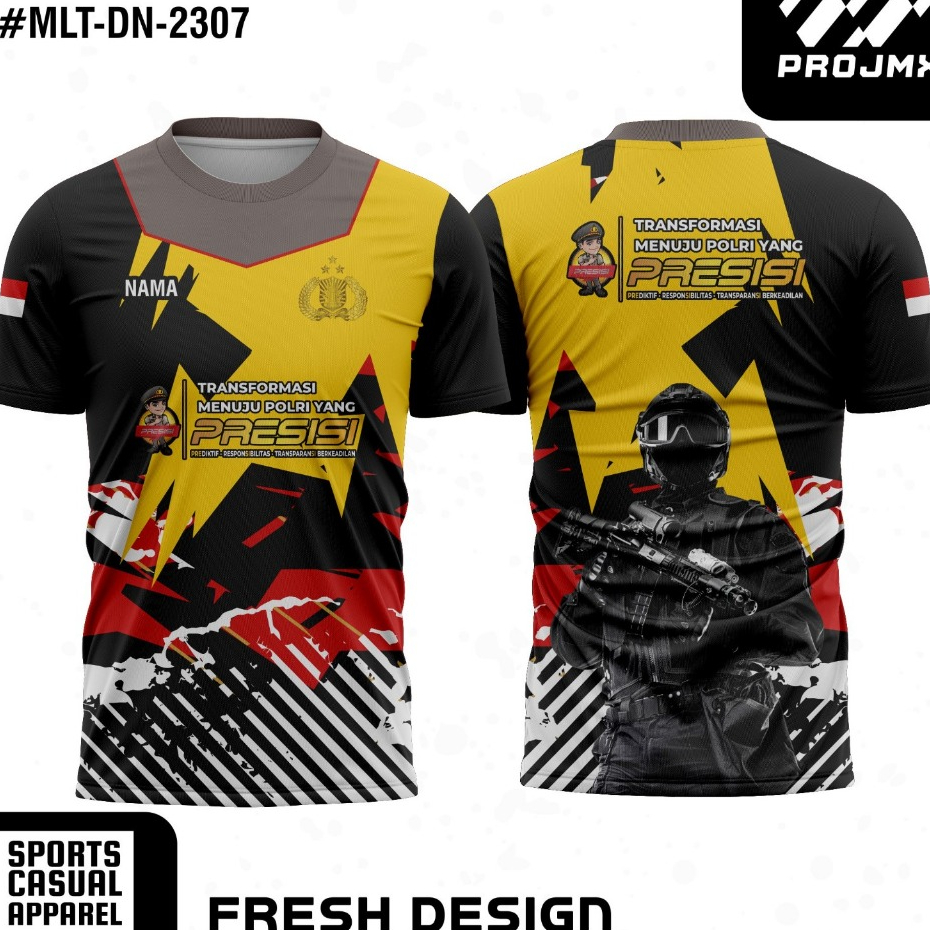 PROJMX - KAOS JERSEY POLRI PRESISI TERBARU ( BISA DICUSTOM )