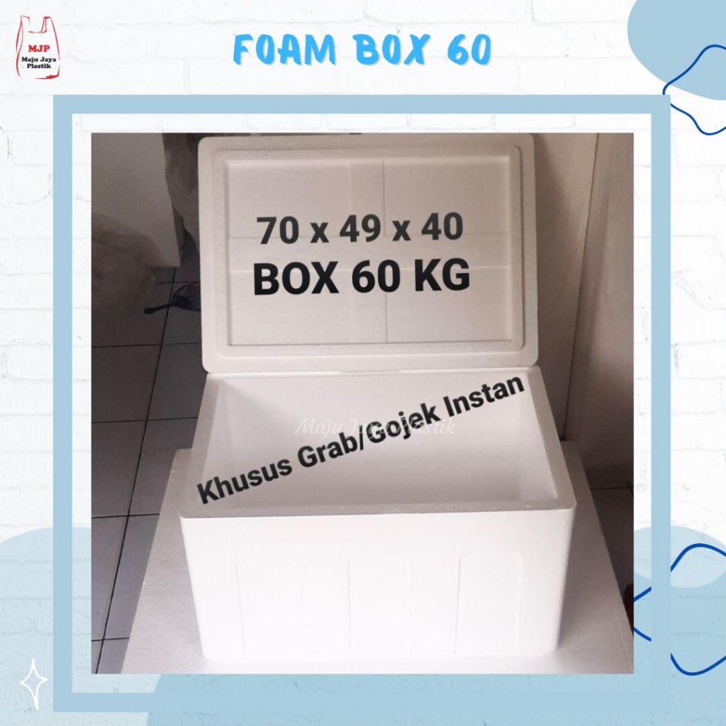 Sterofoam Box 60 Styrofoam Box 60 Kotak Gabus Ikan Buah Sterofom Besar 70 x 49 x 39 foam box 60