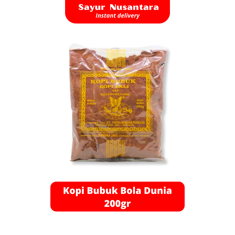 

Kopi Bubuk Kupu Kupu Bola Dunia 200gr - Sayur Nusantara