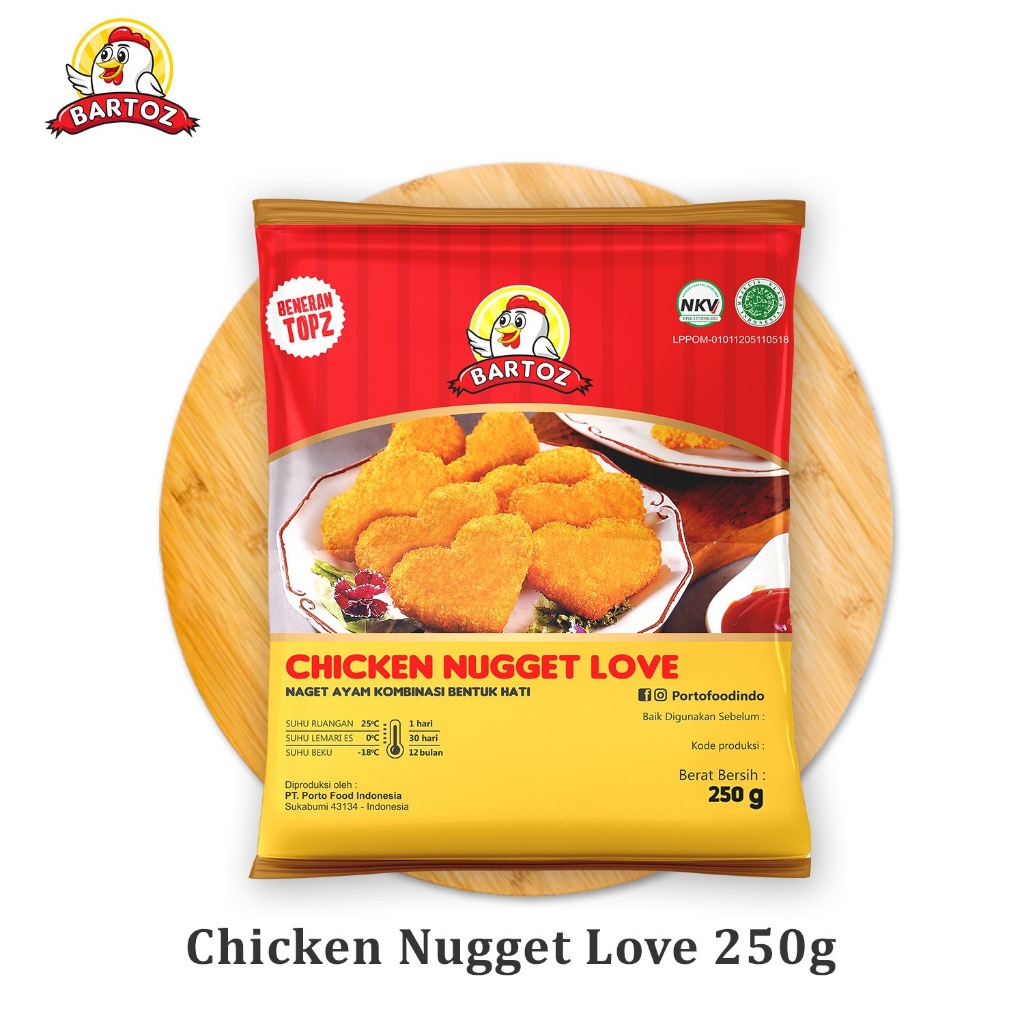 

Bartoz Chicken Nugget Bentuk Hati 250 GR