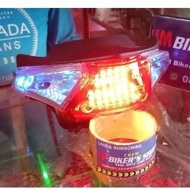 LED custom 8 mode automatis Honda beat karbu