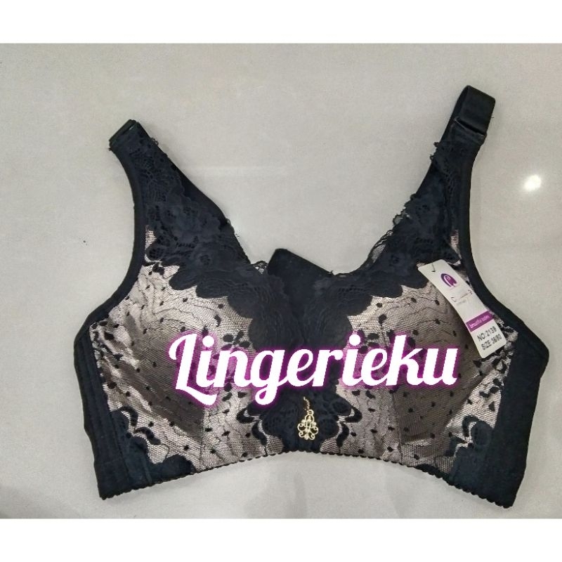 chelyne 2139 Bra BH Wanita Busa Tebal Tanpa Kawat