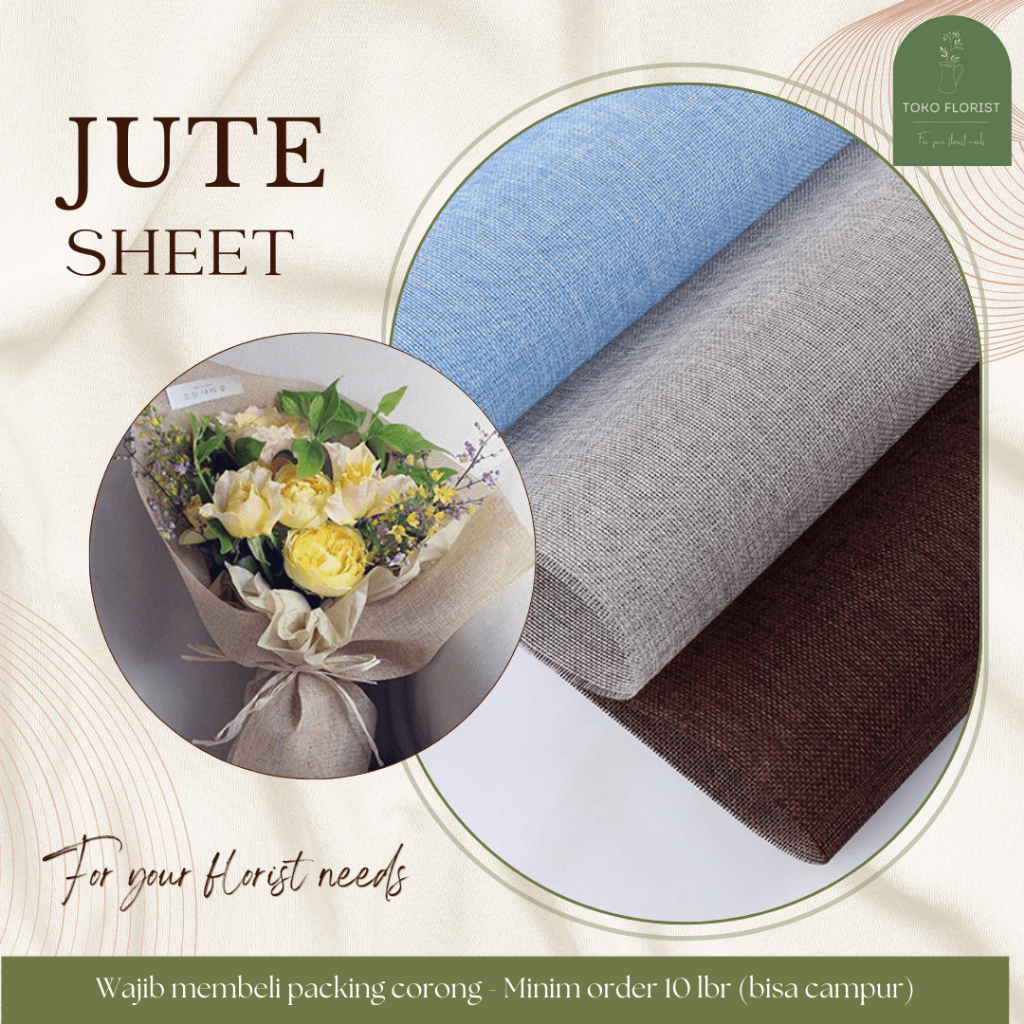 

Kertas Buket Wrapping Bunga - Paper Bukcet Flower JUTE SHEET | ECER 5PC / GROSIR