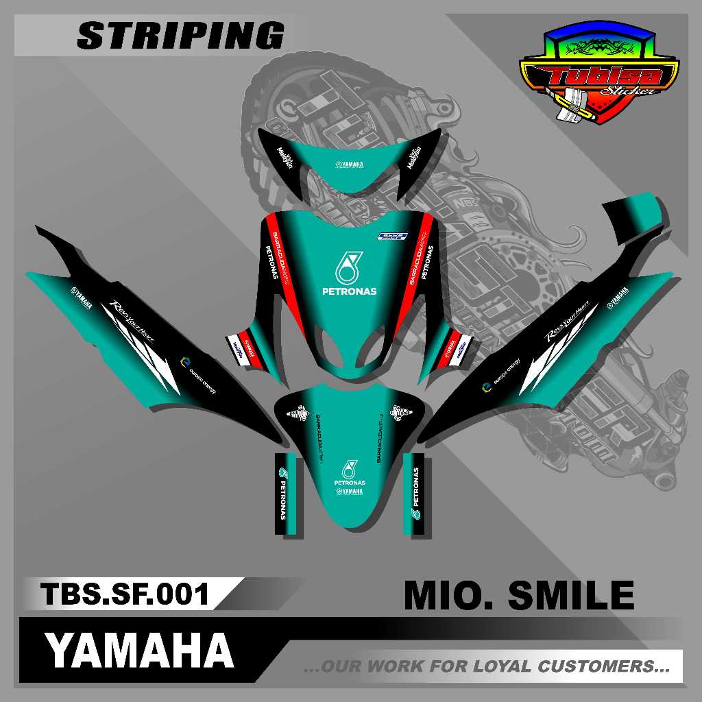 Sticker Decal Full Body MIO SMILE - Sticker Decal MIO SMILE Motif Petronas. TBS.SF.01