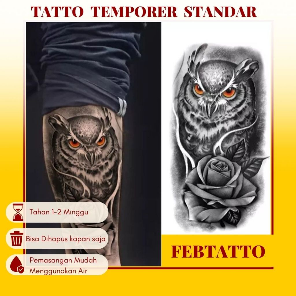 Tato Temporer Ukuran 21cmx11cm Tato Lengan Tato Dada Tato tangan Tato Kaki Tato Punggung Tato Jari  