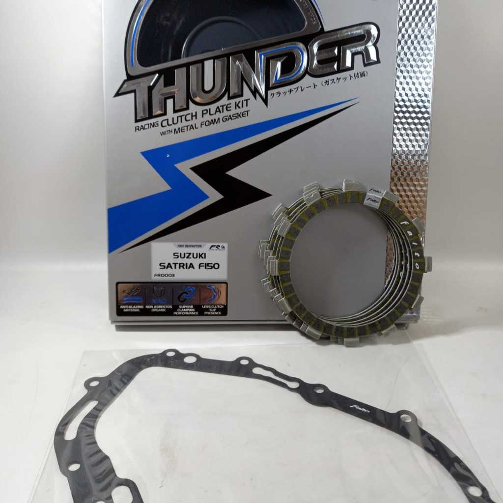 KAMPAS KOPLING PLUS GASKET FAITO SATRIA F150 SERI THUNDER MERK FAITO KAMPAS KOPLING FU FAITO