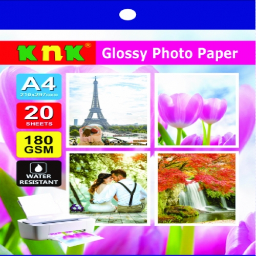 

KNK GLOSSY PHOTO PAPER A4 180GR