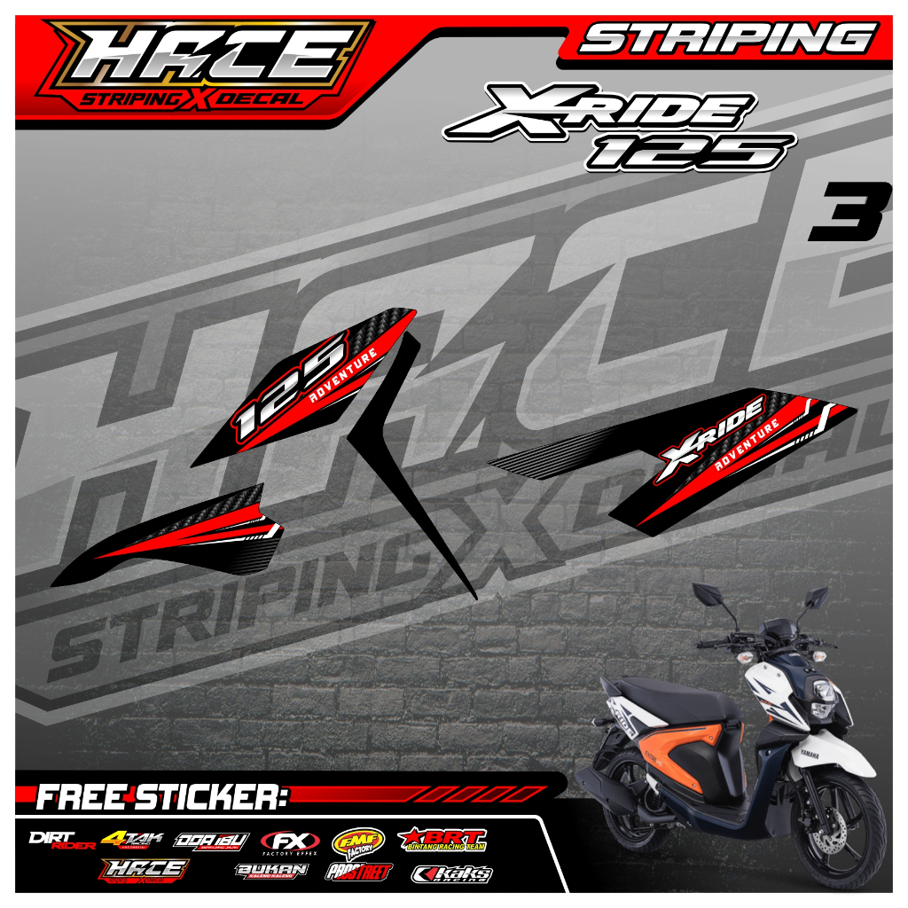 68 STRIPING X RIDE 125 - STRIPING X RIDE 125 PREMIUM GRAFIK