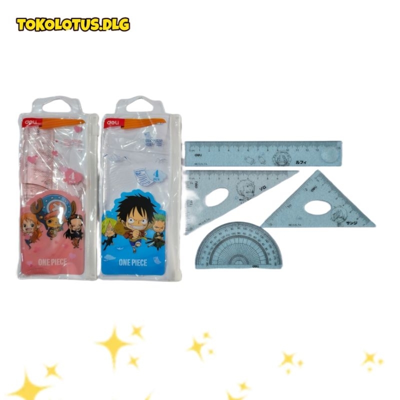 

penggaris busur set segitiga deli one piece h17