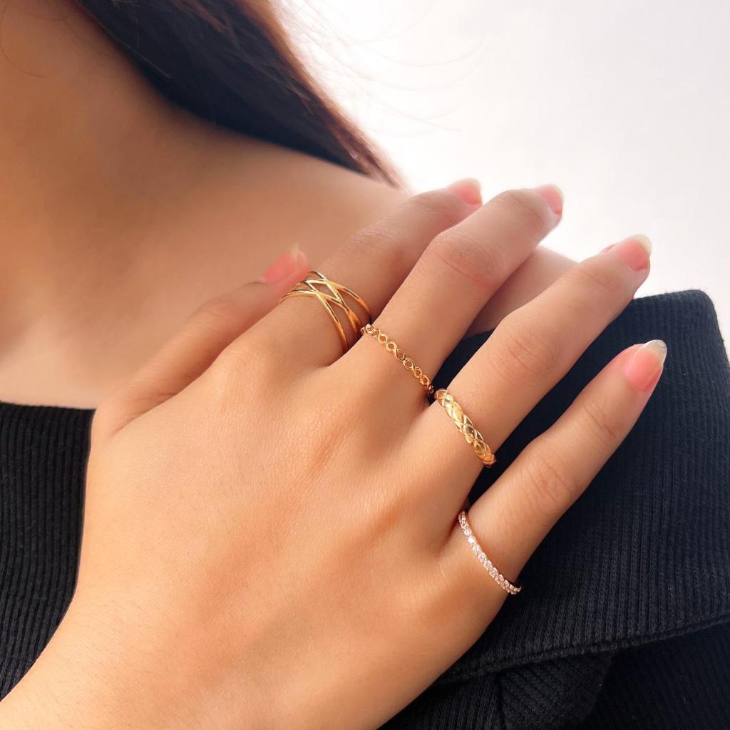 Cincin Emas Kadar 375 (8K) Model Variasi Berat 0.6 - 2 Gram an
