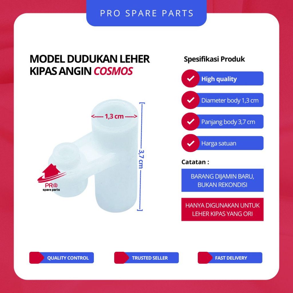 Dudukan As Leher Dinamo Kipas Angin Model Cosmos - Sparepart Kipas