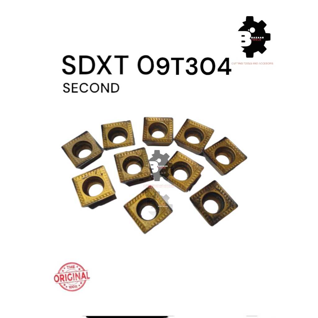 INSERT SDXT 09T304 SECOND HAND/BEKAS - Insert Pahat Bubut - Pisau Pahat - Bekas- Second Hand - Origi