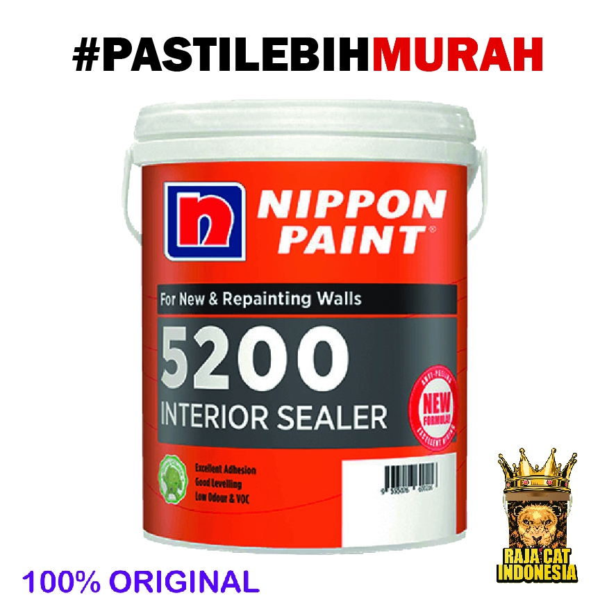 Cat Dasar Tembok Nippon Paint Wall Sealer Interior 5200 25 Kg Pail