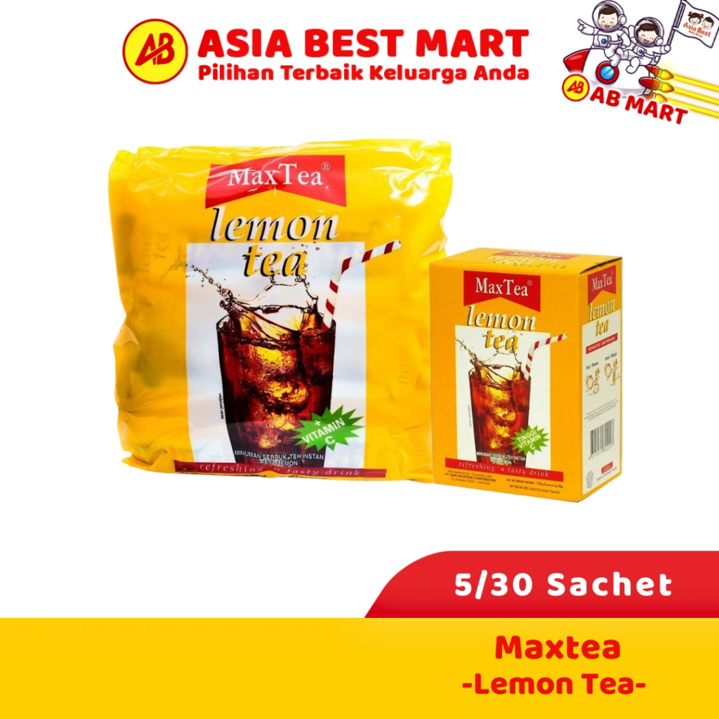 

Maxtea Lemon Tea 30pcs 5pcs Minuman Teh Kemasan Sachet