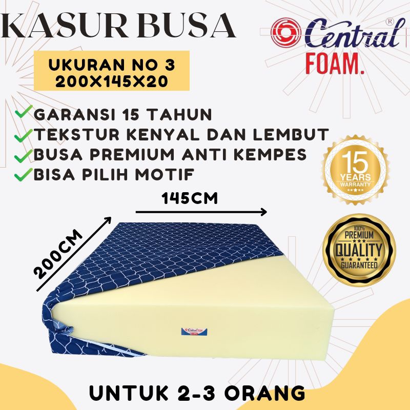 Kasur Busa Central Foam No 3 200x145x20 Garansi 10 tahun
