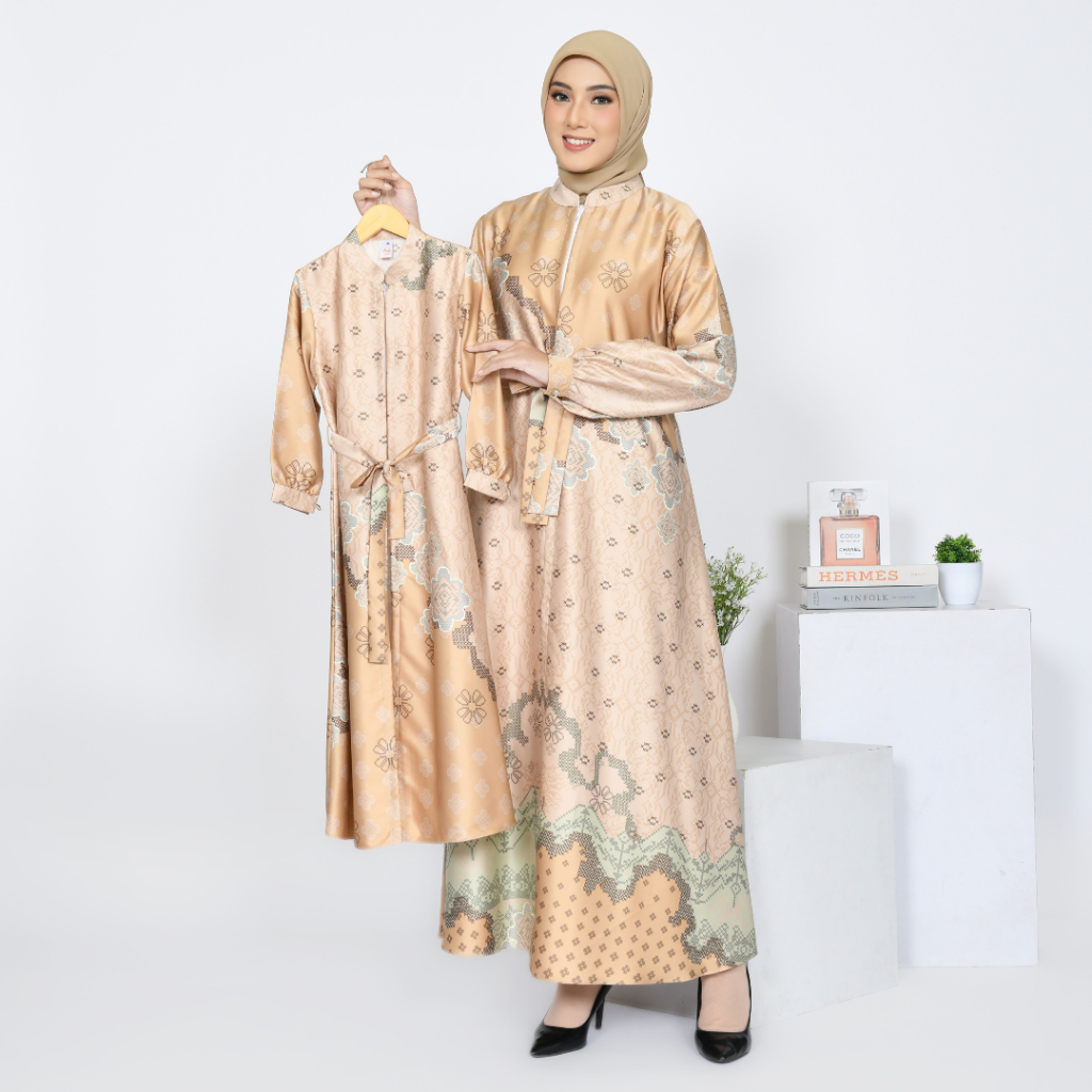 HAIFA LABEL - Gamis Couple Ibu Anak / Dress Couple / Gamis Anak / Gamis Wanita Bahan Silk Premium