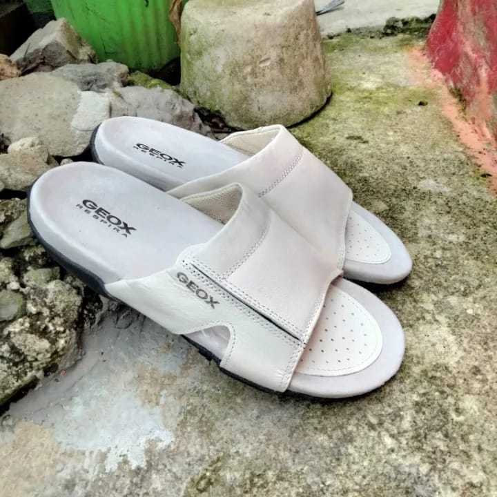 sandal pria geox kulit cream