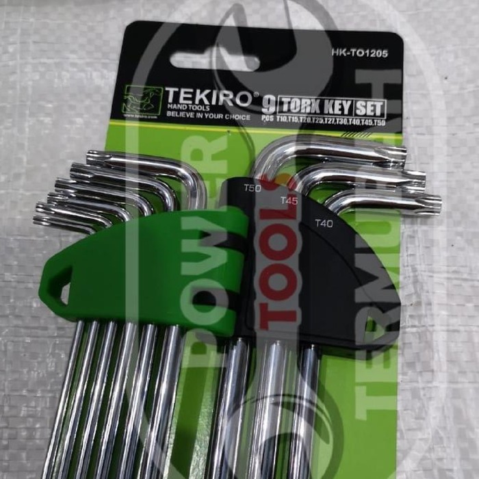 

KUNCI L SET BINTANG 9 PCS TEKIRO TANPA LUBANG LONG TORX KEY SET TEKIRO