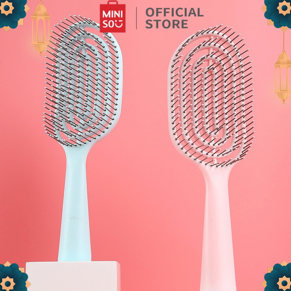 Terpopuler Miniso sisir rambut mini portabel vertikal membersihkan diri scalp massager sisir kecil a