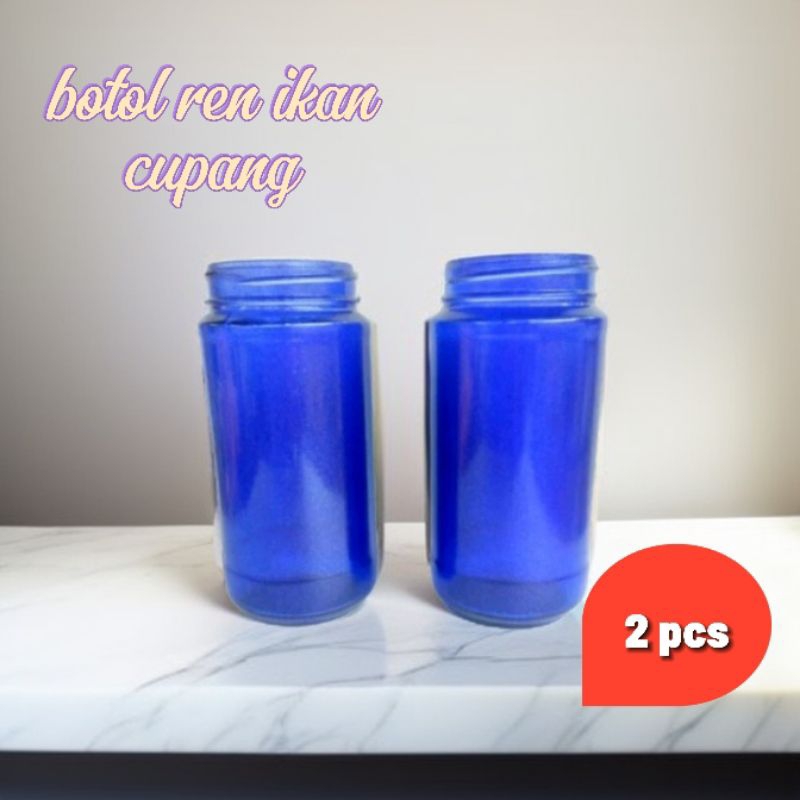 Botol tempat ren ikan cupang 2 pcs wadah toples  kaca ren ikan cupang