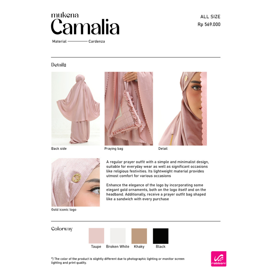 RABBANI_ MUKENA RABBANI CAMALIA / MUKENA DEWASA