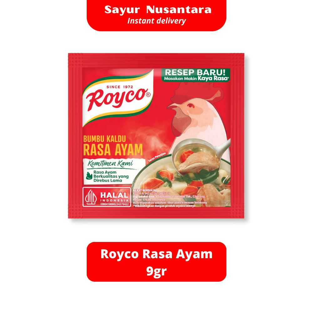 

Royco Ayam Sachet 9gr/pcs - Sayur Nusantara