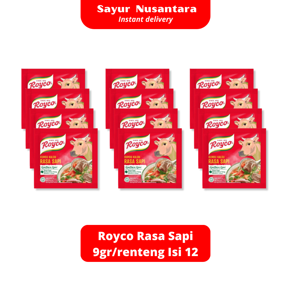 

Royco Sapi Sachet 9gr/renteng Isi 12 - Sayur Nusantara