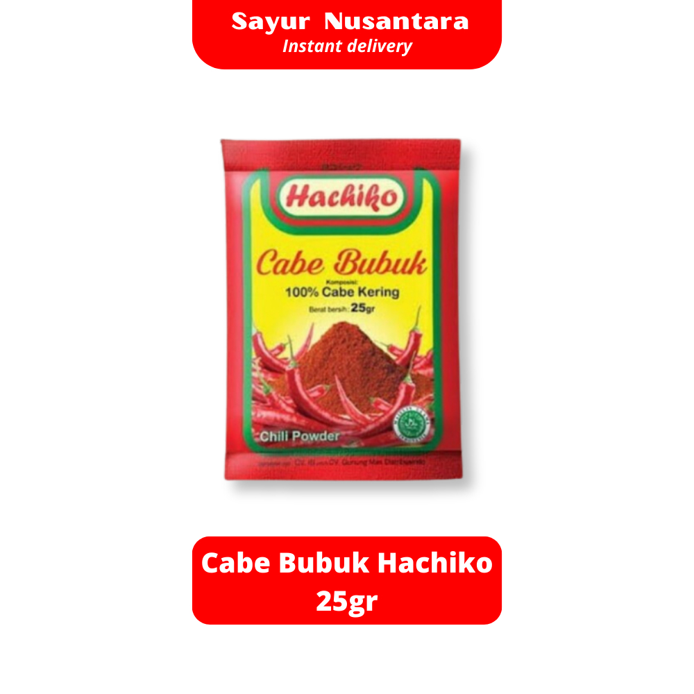 

Cabe Bubuk Hachiko 25gr - Sayur Nusantara