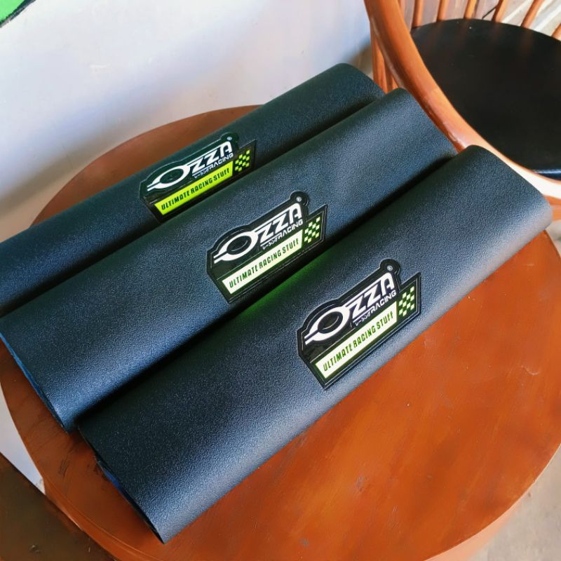 KULIT JOK MOTOR LOGO OZZA RACING MOTIF AMPLAS PASIR-kulit jok motor logo motif amplas pasir-sarung j