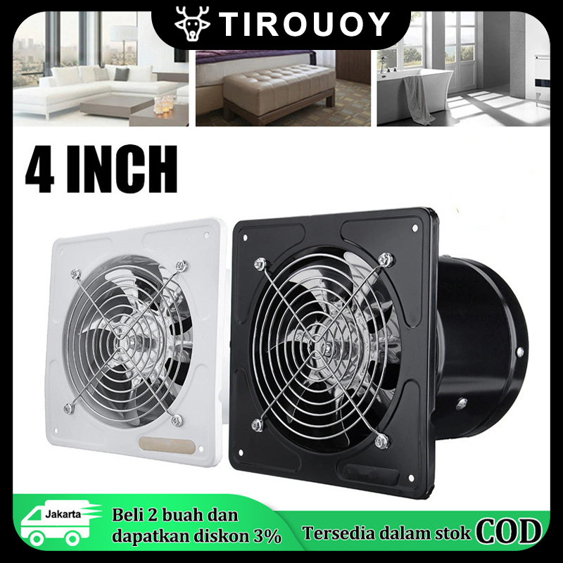 Exhaust Fan Dinding 4Inch Kipas Exhaust Ventilasi Dinding exhaust fan kamar mandi Booster Fan