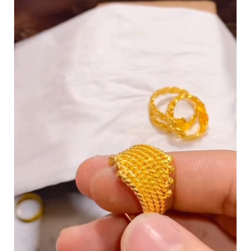 Cincin kipas kadar 99 24k emas asli