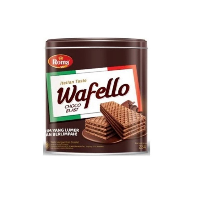 

Roma Italian Taste Wafer Wafello Rasa Coklat Kaleng 234 Gram