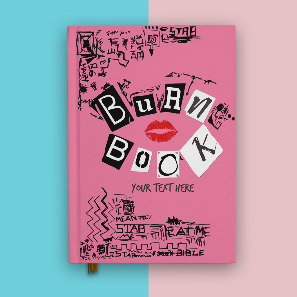 

Notebook Buku Mean Girls Burn Book 1 Cosplay KHUSUS A6 POLOS Hardcover Jurnal Custom Diary Jurnal Agenda A5 A6