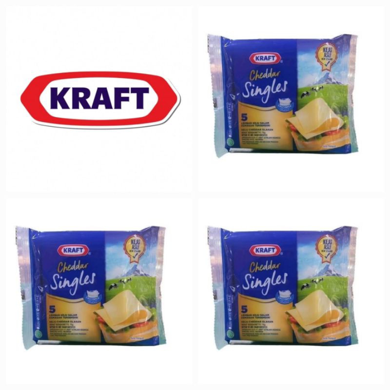 

Kraft Keju Cheddar Singles Isi 5 Slices 75 GR