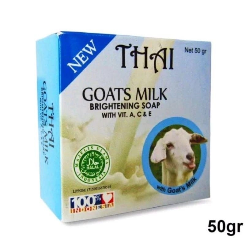THAI GOATS MILK BRIGHTENING SOAP (50gr)  - THAI Goat Milk Brightening Soap - Sabun Mandi Susu Kambin