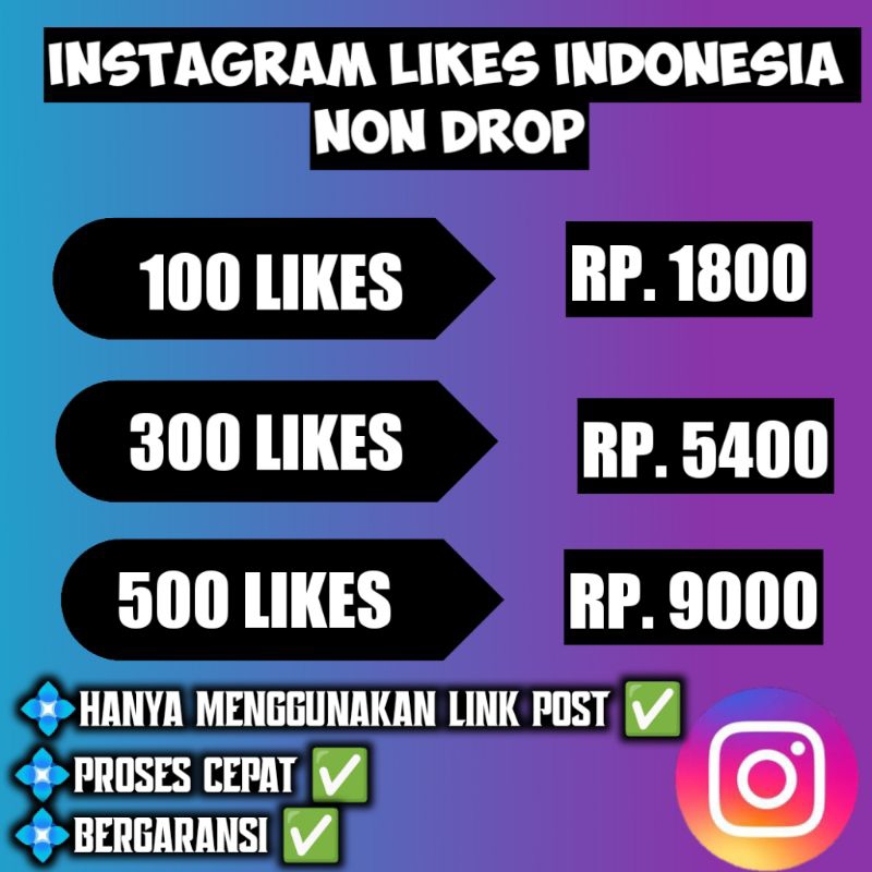 Instagram Like Indonesia Permanent Termurah Proses cepat