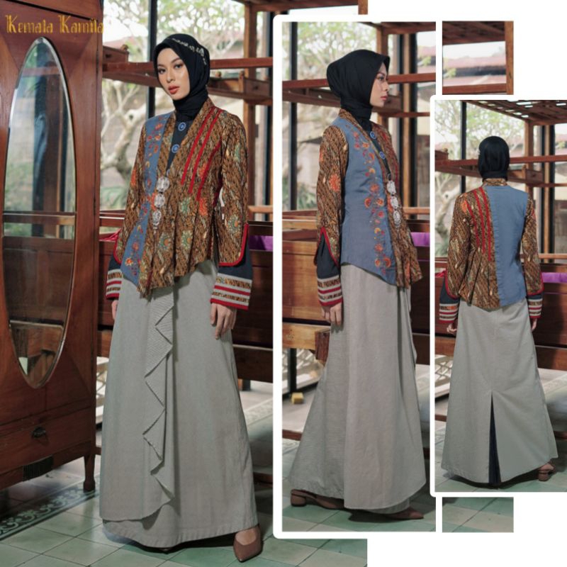 GAMIS KATUN PREMIUM TUNEECA KEMALA KEMILA,NARESWARI T-0622006 Dress Batik