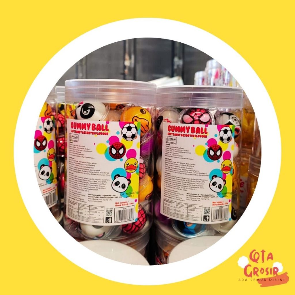 

GUMMYBALL PERMEN KENYAL BUAH BUAHAN 1 TOPLES