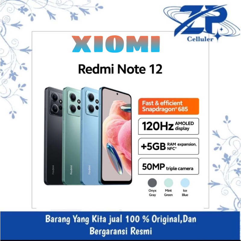 XIOMI REDMI NOTE 12 SERIES RAM 4GB/ROM 128GB GARANSI RESMI,XIOMI NOTE 12 RAM 6GB /ROM 128GB , XIOMI 