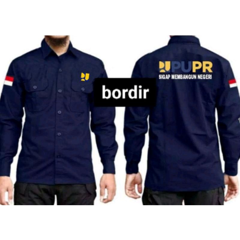 BIG SIZE SERAGAM PUPR PDH PUPR BAJU PUPR BAJU DINAS PUPR FULL BORDIRAN.