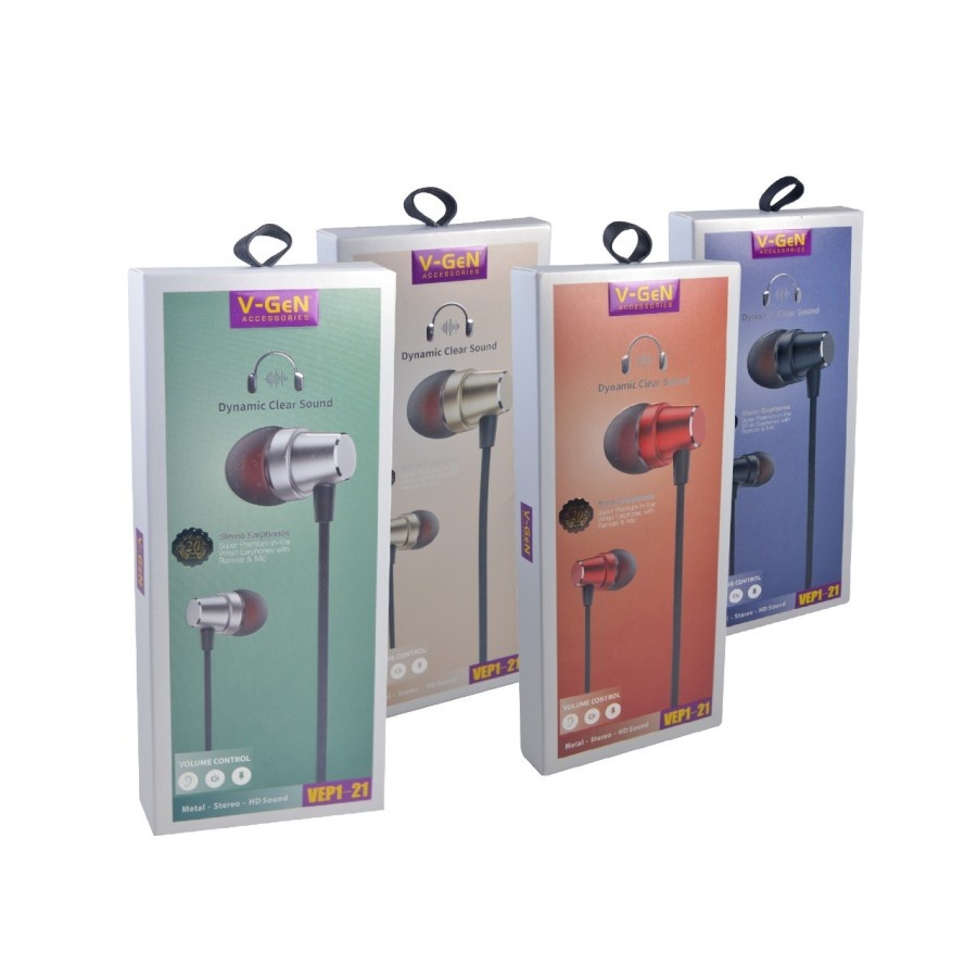 [1pcs] Earphone V-Gen Deep Bass VEP1-19/VEP1-20/VEP1-21/VEP1-23 Handset Hansfree Handsfree VGen Head